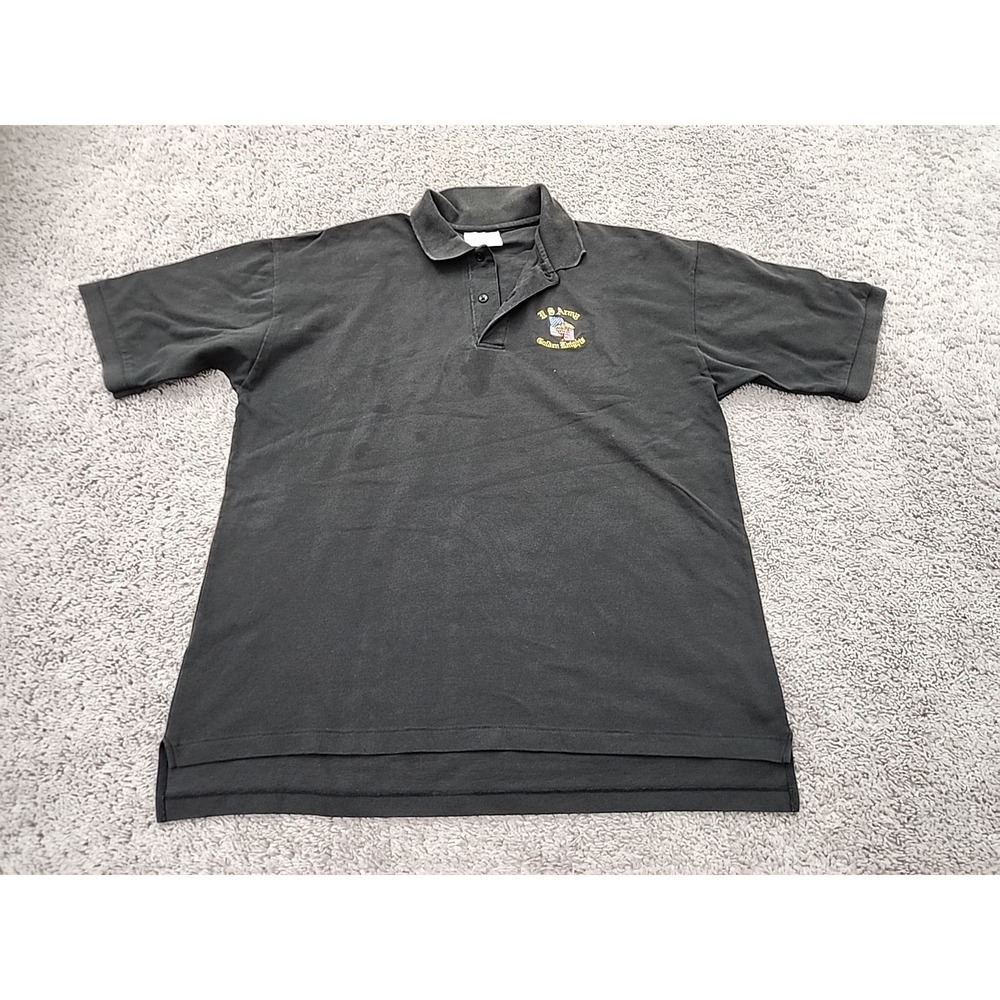 Vintage US Army Golden Knights Parachute Team Polo Shirt Mens XL Crystal Springs